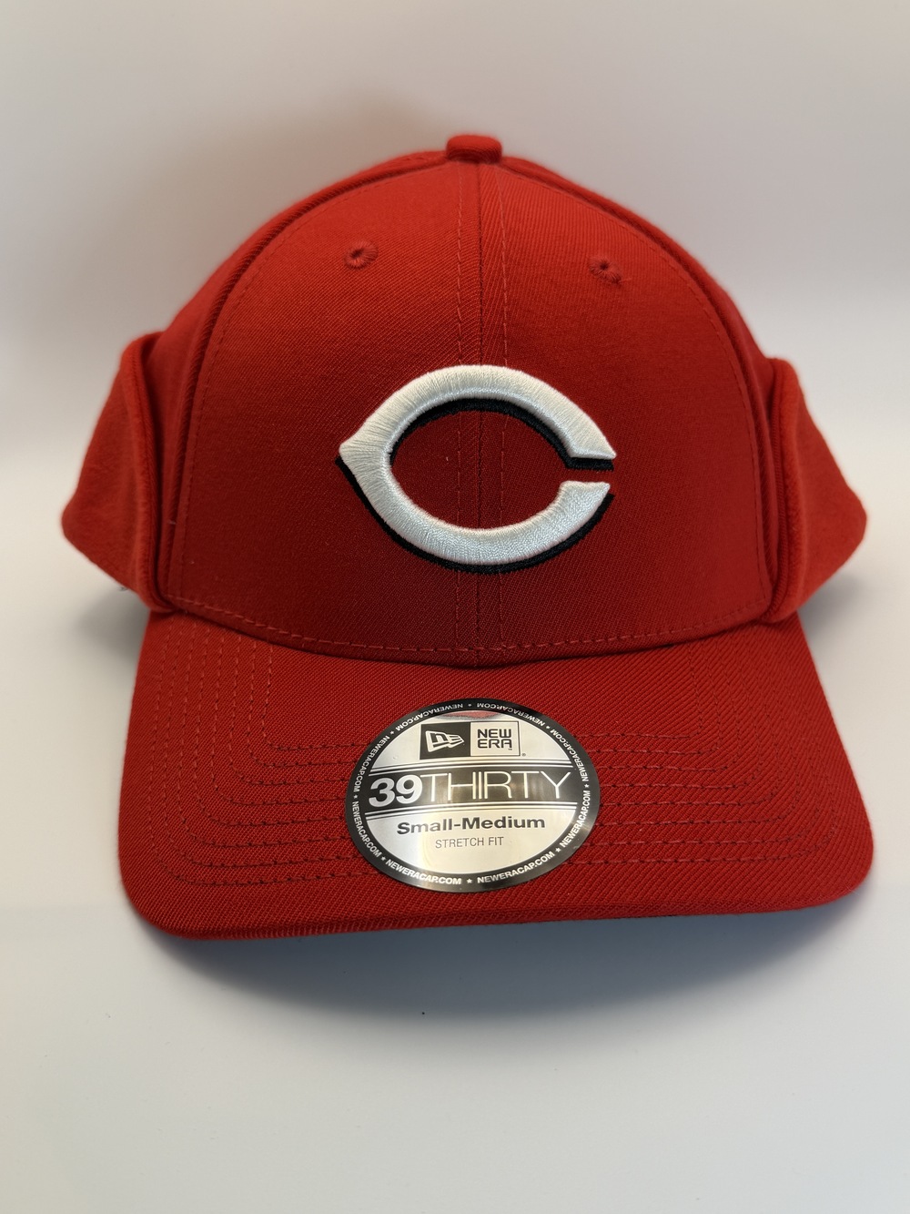 New Era 39THIRTY Cincinnati Reds Red Stretch Fit Hat S/M NWT Fleece Lined